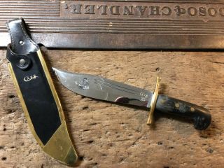 Vintage Case Xx 1836 Bowie Knife W/brass Matching Sheath