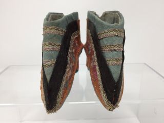 Rare Antique Chinese Lotus Bound Feet Embroidery Shoes/Slippers Round Heel 3