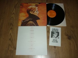 David Bowie - Low - Uk 1st Press Lp & Insert & Fan Club Pamphlet - Rca Pl 12030