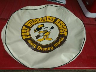 Vintage Walt Disney World Fort Wilderness Resort Spare Tire Cover.