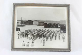 Vintage World War Ii Us Army Air Corps Platoon Photograph Picture Framed Force