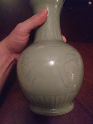 Chinese Celadon Glazed Bottle Vase,  17th Century 3
