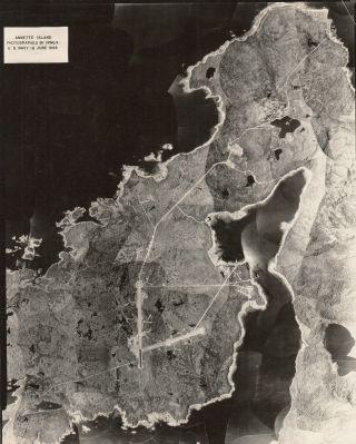 Annette Island Alaska Us Navy Aerial Recon View (2 Photos) - 1948