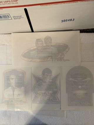 Vintage 1979 Star Trek The Motion Picture Iron - On Transfers Set Of 4 Spock Kirk