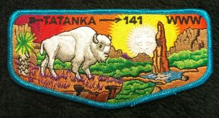 Oa Tatanka Lodge 141 Bsa Buffalo Trail Council Tx White Buffalo Bsa Rare Flap