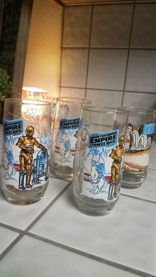 Star Wars Empire Strikes Back 1980 Burger King Glasses