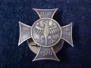 Polish - Poland Cap Badge Czesc Boha Terom 1920
