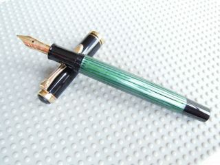Green Striped Pelikan M400 Fountain Pen