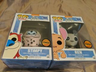 Funko Pop Ren And Stimpy Chase (fire Dog) Set Of 2