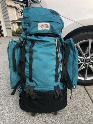 Vintage North Face Grr Hiking Day Pack Backpack Made Usa Brown Label Internal
