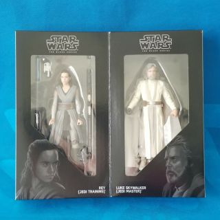 Sdcc 2017 Hasbro Star Wars Black Series 6 " Rey & Luke Skywalker Last Jedi