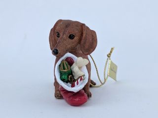 All For Me Danbury Dachshund Christmas Holiday Collectible Ornament