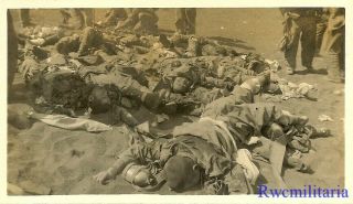 Sad Us Troops Look Over Pile Of Kia Japanese Soldiers In Field