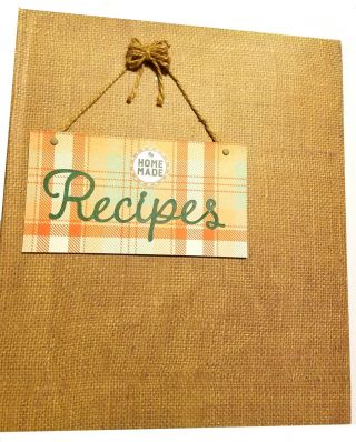 Handcrafted Recipe Scrapbook Album