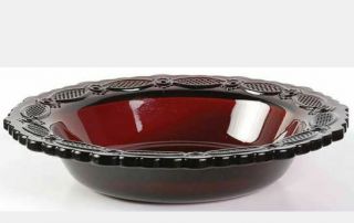 Vintage Avon 1876 Cape Cod Ruby Red Soup / Salad / Cereal Rimmed Bowl