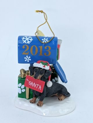 Dear Santa Danbury Dachshund Christmas Holiday Collectible Ornament 2013
