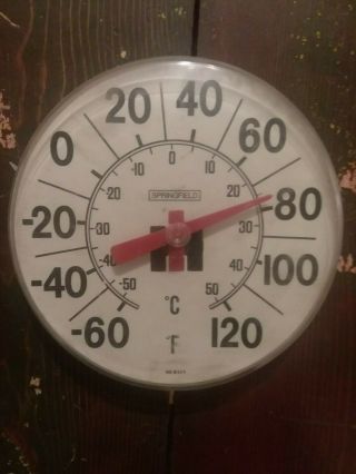 Vintage International Harvester Advertising Wall Indoor Outdoor Thermometer