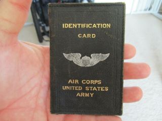 Ww2 Wwii Aac Air Corps Officers Id Wallet