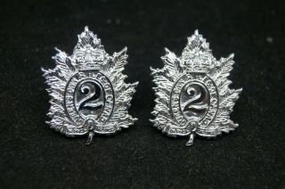 Canadian Qor Queens Own Rifles Collars Insignia Pair