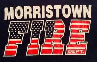 Morristown Fire Department Morris County Jersey Nj Shirt Sz L Fdny