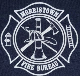 Morristown Fire Department Morris County Jersey NJ Shirt Sz L FDNY 2