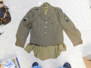 Orig Ww2 Enlisted Jacket With Matching Shirt.  2nd Air Force.  Staff Sgt