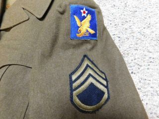 Orig WW2 enlisted jacket with matching shirt.  2nd Air force.  staff sgt 2