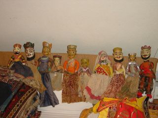 10 Wonderful Old Not Antique Dolls From India Gujarat Wooden Heads Hg