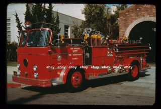 Los Angeles City Ca 1954 Crown Pumper F1013 Fire Apparatus Slide