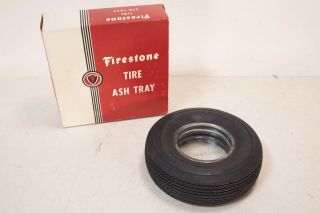 Vintage Firestone Sports Wide Oval Tire Ash Tray - Ashtray Nos