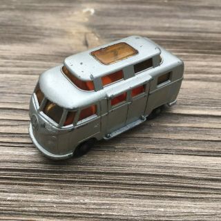 Vintage Matchbox Lesney Vw Volkswagen Camper Van No.  34 Raised Roof Bus England