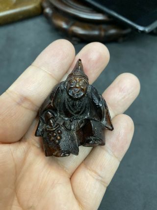 Very Fine Antique Chinese Qing Dynasty Carved Amber Buddha Pendant