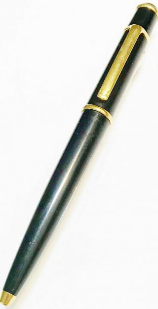 CARTIER Diabolo ballpoint pen black composite gold plated blue cabochon 2