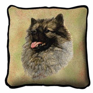 Keeshond Hand Finished Woven Pillow With Zipper And Insert 17 " X 17 "