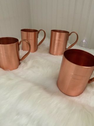 Smirnoff Solid Copper Moscow Mule Mugs 4 (set)