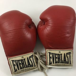 Vintage Everlast 2110 Youth Or Small Adult Boxing Gloves Red Made In Usa