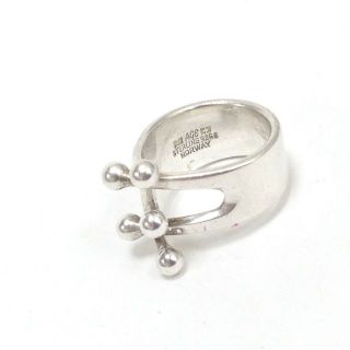 Anna Greta Eker Norway Age Sterling Silver 5 - Ball Jester Size 6.  5 Ring Jewelry