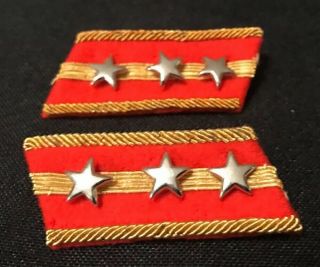 Pair Ww2 Japanese Army Captain Collar Tabs Badge Rank Insignia Medal
