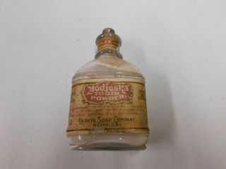 Antique Modjeska Tooth Powder Bottle Larkin Soap Company Buffalo,  Ny