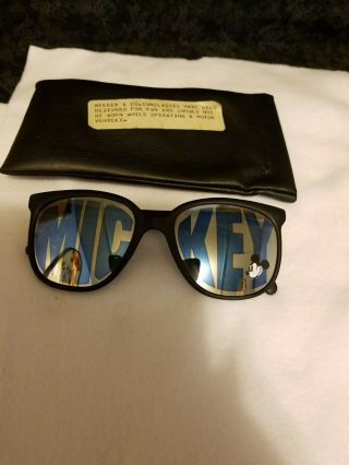 Vintage Walt Disney/mickey Mouse Sunglasses.  Mickey On The Lens.  Adult Size