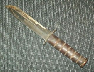 Vintage Wwii Usmc Ka - Bar Fighting Knife Kabar