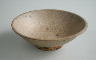 Chinese Song Or Yuan Dynasty Crackle Glazed Porcelain Bowl (12th / 13th Century)