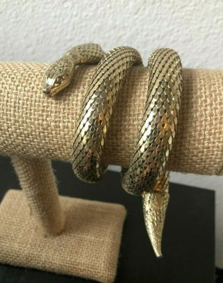 Vintage Whiting And Davis Snake Wrap Coil Bracelet