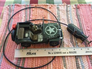 Vintage 1950`s Arnold Usa Military Police Jeep 2500 Tin Toy - Made Us - Zone Germany