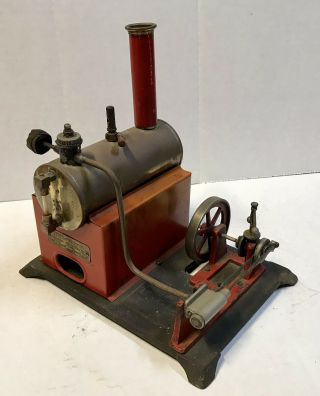 Antique Cast Iron & Brass Early Toy Weeden Live Steam Engine & Boiler