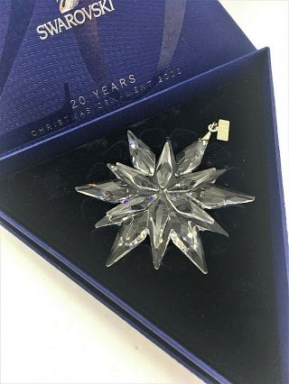 Swarovski Crystal 2011 20 Years Large Snowflake Christmas Ornament,  W/ Boxes