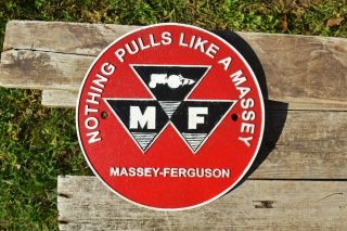 Massey Ferguson Tractors Cast Iron Metal Sign - Nothing Pulls Like A Massey