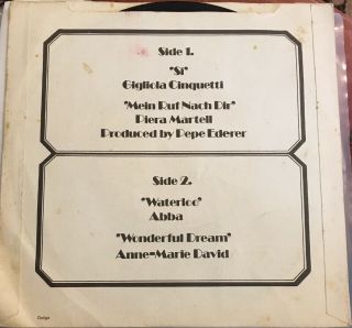 Abba - The Music At Eurovision 1974 Uk Promo - only 4 Artist 7” In Pic Sleeve 2