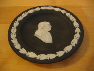 Vintage Wedgwood Collectors Society Black Basalt Benjamin Franklin Plate