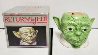 Vintage Star Wars Sigma Coffee Mug Cup 1983 Yoda Ceramic
